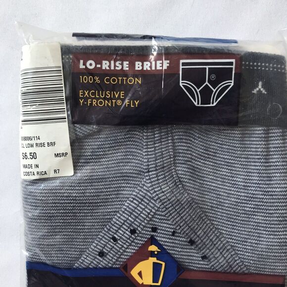Vintage Y2k NEW 2000 JOCKEY CLASSIC Mens Microstripe Low Rise Brief 32 #8006 - Picture 2 of 4